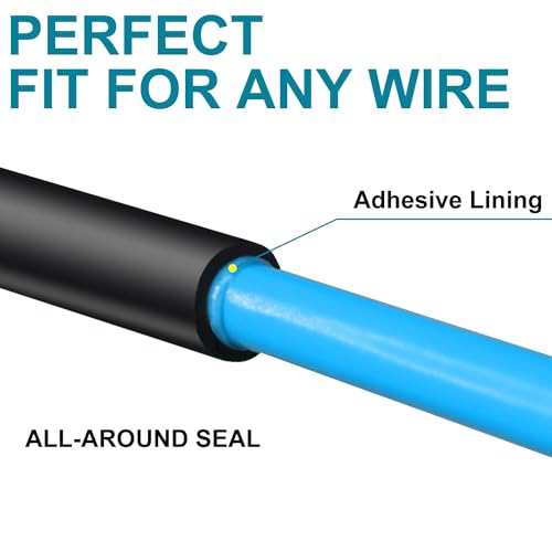 12 inch127mm heat shrink tubing - 10 ft 31ratio waterproof heat shrink tubing1234 pre-shrink diameter01734 shrunk adhesive lined dual wall adhesive shrinkable wire wrap tube