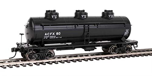 Walthers HO Scale 36' 3-Dome Tank Car ACFX (Black/White Lettering) #61