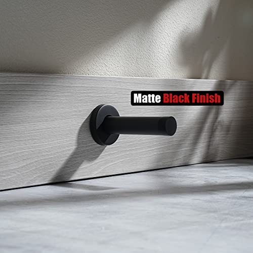 Jqk Door Stopper Black, 304 Stainless Steel Thicken 1Mm Sound Dampening Door Stop Bumper Wall Protetor 2 Pack, Matte Black, Dsb5-Pb-P2 #TOP4
