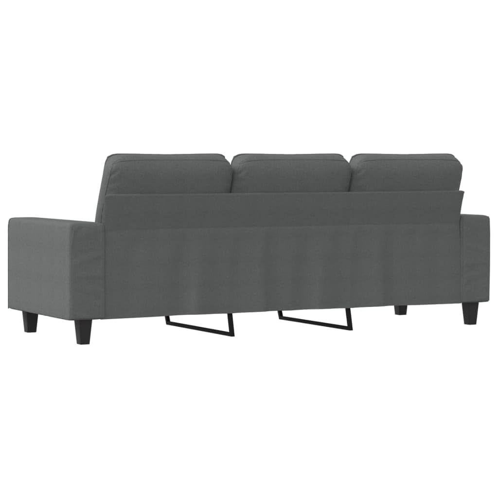 Sofá de 3 plazas de Tela Gris Oscuro 180 cm