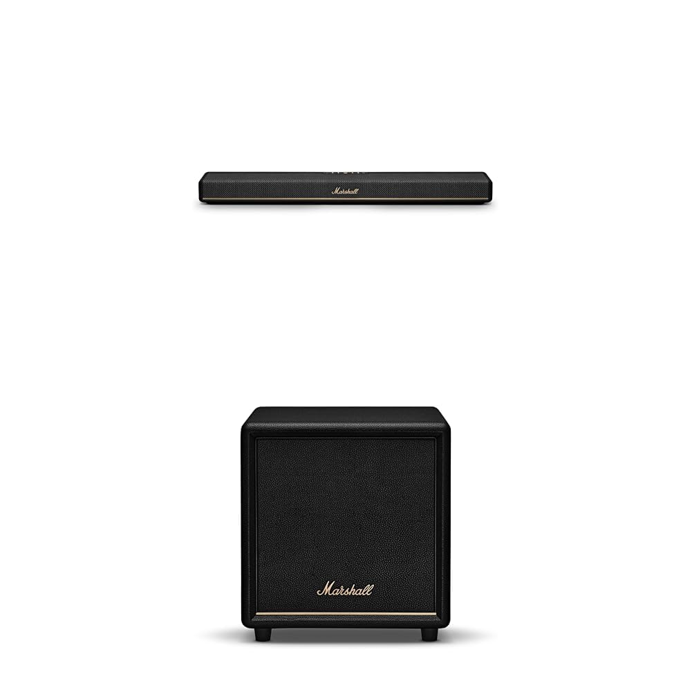 Marshall Heston 60 Black Dolby Atmos Soundbar, Wireless Subwoofer