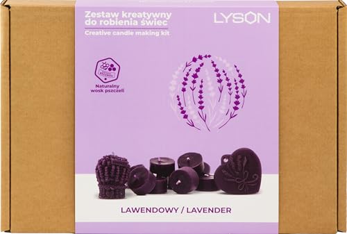 LYSON Kit de fabrication de bougies créatives - Bougies faites à la main - Cadeau idéal pour enfants et adultes - Lavande