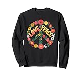 Photo Gallery love peace flower power hippie retrò fiori simbolo pace felpa Photo Gallery love peace flower power hippie retrò fiori simbolo pace felpa
