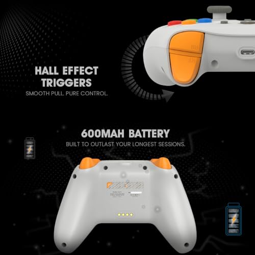 Image of Cosmic Byte Blitz Tri Mode Controller for PC, Hall Effect Triggers, 1000Hz Polling Rate, Adjustable Vibration, Turbo & Auto Turbo, Upgraded with Gyro, TMR Joystick, Software and Charging Dock Support (Retro)