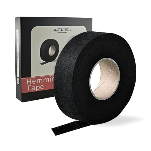 Marcobrothers Hemming Tape, Black, 3/4" x 32 Yards, Iron on Hem Tape