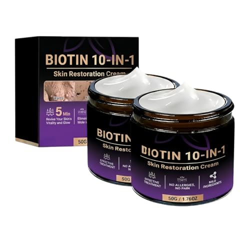 CORACIK Biotin 10-in-1 Skin Restoration Cream Professional Moisturizer & Natural Collagen Lifting Serum for All Skin Types