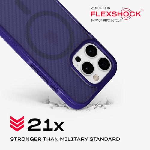 Image of Tech21 EvoArmor for iPhone 16 Pro Compatible with MagSafe - Impact Protection Case 21x Military Standard Tested in Purple