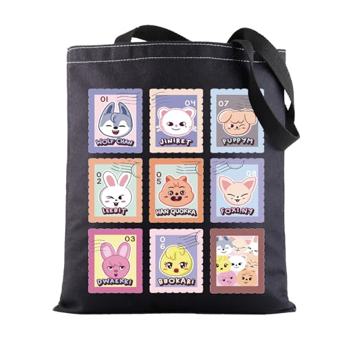 BWWKTOP Pop Music Group Canvas Tote Bag Korean Pop Music Gifts Boy Band Shoulder Bag miniatura 1