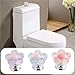 Rose Toilet Press Button Tank Push Switch Long Nail Protector Bathing Room Decor Water Flush Button Home Tool