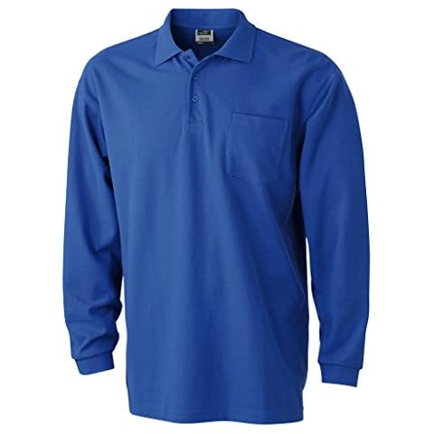 James & Nicholson Men's Long-Sleeved Polo Shirt Cover