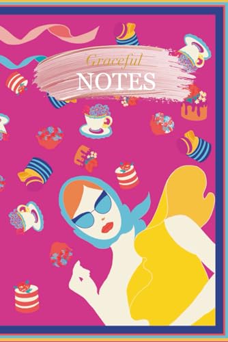 Graceful Notes: A Feminine 6x9 Notebook with 150 Lined Pages and Gold Frame Design image 2
