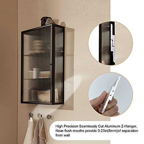 Apragaz 2'' French Cleat Picture Hanger, Heavy Duty Aluminum Z Clips With Screws, Interlocking Wall Mounting Brackets For Hanging Panel thumb #5