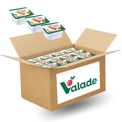 VALADE | 60 barquettes de confiture et gelée : abricot,fraise,groseille | doses individuelles de 30g pour un plaisir sans excès, pratique à emporter, idéal...