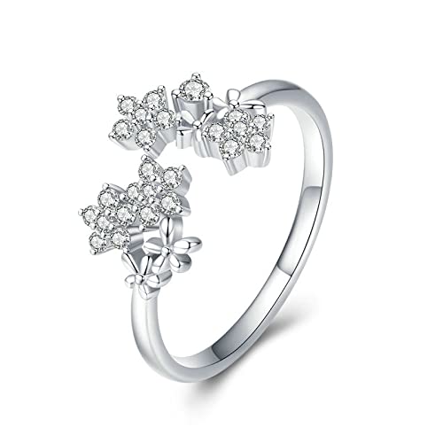 Bague réglable Daisy transparente qui s'adapte à tous les doigts pour un confort quotidien