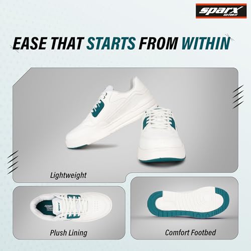 Image of SPARX Casual Sneakers for Men - Trendy Lace-Up Shoes with Soft Cushioning, Lightweight Comfort, Durable Sole & Everyday Fashion Wear