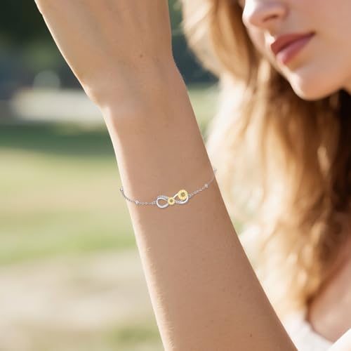 Image of POPLYKE Ladybug /Dragonfly /Bee /Paw Bracelet for Women Sterling SIlver Bracelet /Anklet Jewelry Gift for Women