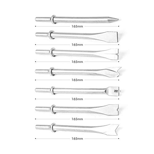 Monkey King Bar- 11pcs 0.401 Round Shank Air Hammer Bits Pneumatic Chisel- Chisel Pneumatic Hammers Bits Set for Air Hammer