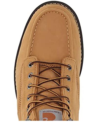 Image of Carhartt 6 inch Moc Toe Work Boots for Men - Soft Toe, Slip Resistant Wedge Outsole, Steel Shank, EVA Cushion Insole