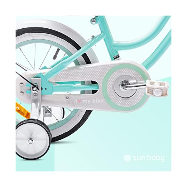 Heart Bike Mädchenfahrrad, 12/14/16 Zoll Radgröße zur Auswahl, mit Abnehmbarer Schubstange, Kinderfahrrad für Mädchen von 2 bis 6 Jahre – Bild 7