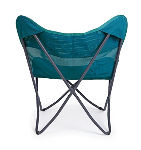 Chaise de plage pliante confortable et compacte avec dossier azur - 5