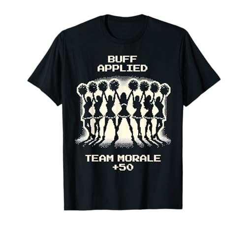 Buff de la Moral del Equipo | Pixel Cheerleading Gaming Camiseta