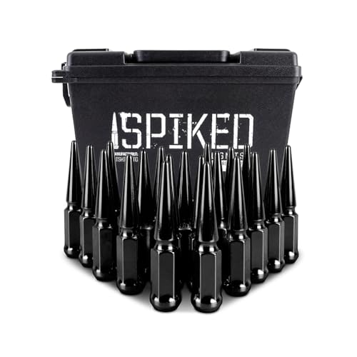 Image of Mishimoto Spiked Lug Nuts, M12x1.5, 20-PC Set, Black