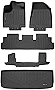 SMARTLINER Custom Fit Floor Mats 3 Rows and Cargo Liner Behind 3rd Row Set Black Compatible with 2022-2023 Nissan Pathfinder (7 Passenger Models Only)