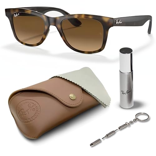 Ray-Ban RB4640 Square Shaped Sunglasses for Men & Women with Official RAYBAN Eyewear Kit