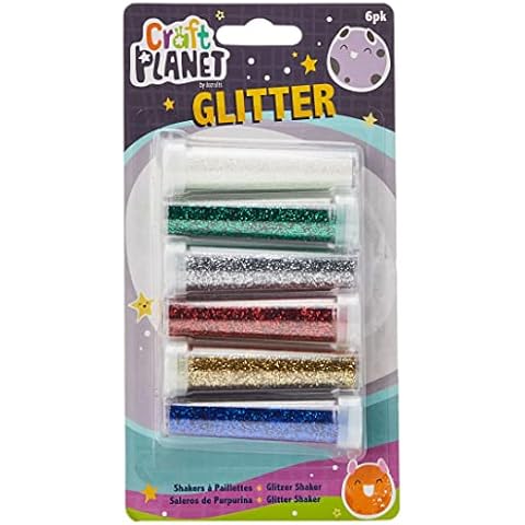 Craft Planet Glitter Shakers 6 Pack for Kids Cover