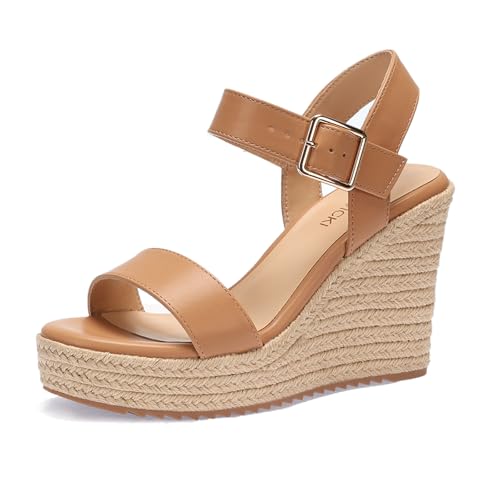 Image of VICKI.VICKI Women's Platform Sandals Wedge Ankle Strap Open Toe Sandals