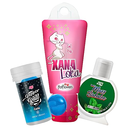 Kit Óleo de Girassol Bolinha Explosiva Gel Xana Loka Maxx Babaloo Prazer Intenso