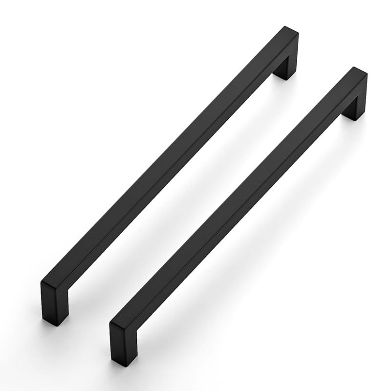 Ravinte Pack of 5 Cabinet Handles, 256 mm, Furniture Handles, Black Handles for Kitchen Cabinets Cabinet Handles