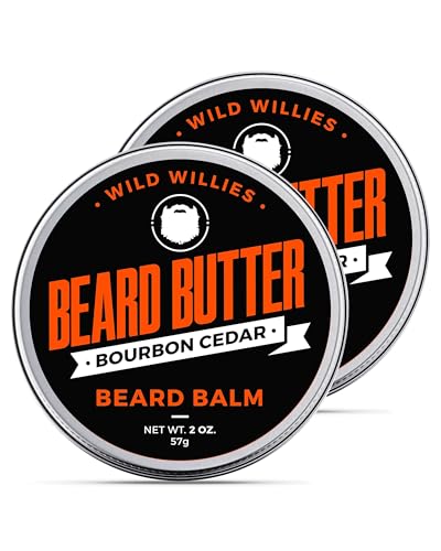 Wild Willies Beard Butter 2 Pack Bourbon Cedar, 2.01 Ounce (Pack of 1)