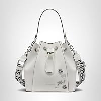 KARL LAGERFELD Women's Adele Bucket Bag Handbag, White, OS — image 5