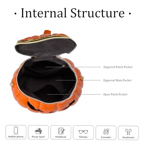 Pumpkin Purse, Novelty Purses for Women Funny Halloween Purses and Handbags Pumpkin Crossbody Bags3