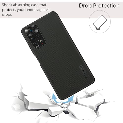 Image of NIUKIN Super Frosted Shield Pro Soft Mobile Back Case for Xiaomi Redmi Note 11 / Xiaomi Redmi Note 11s | Shockproof Scratchproof Cover | Black