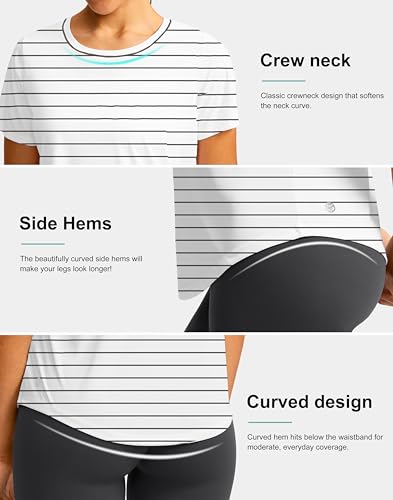 Image of Women's Short Sleeve Workout Shirts UPF 50+ Sun Protection T-Shirts Quick Dry Breathable Gym Running Hiking Tops for Women