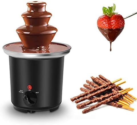 3 Tier Chocolate Fountain, Stainless Steel Chocolate Fondue Fountain Machine for Chocolate Nacho Cheese Liqueuers