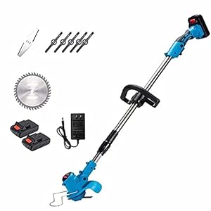 Electric Cordless Lawn Mower Portable Grass Cutte protable Trimmer Weeder Garden Pruning Tool with Battery Charger…