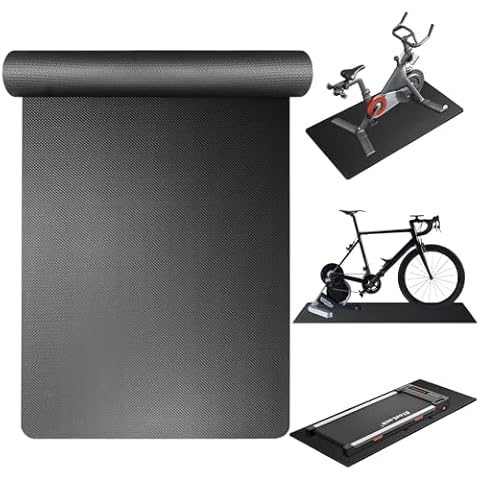 Treadmill Mat Compatible with Peloton Bike, Exercise Bike Mat for Treadmill and Row 6mm Thick Bike Trainer Mat 30 * 70in Workout Mat Under Mat Protect Hardwood Floor Carpet Cover