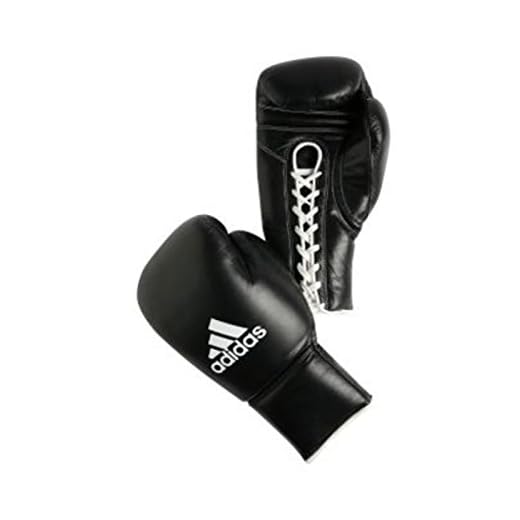adidas Boxhandschuhe Herren Damen Erwachsene Leder Spitze Schwarz Weiß 227 g 510 g (Schwarz, 510 g)