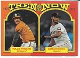 Rollie Fingers and Camilo Doval 2024 Heritage Then and Now Insert Card #TAN-12