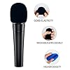 20PCS Thick Handheld Stage Microphone Windscreen Microphone Covers Reusable Foam Covers Micro Foam Filter for Most Microphone (Black) #1