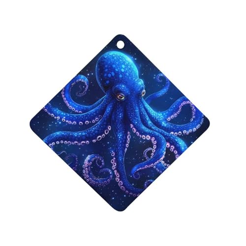 Octopus Galaxy Star Car Air Freshener Hanging Aromatherapy Tablets for Car Accessories Rhombus