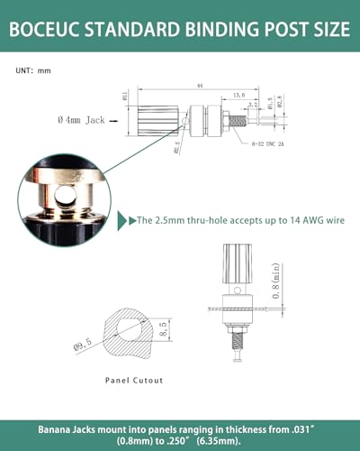 Conector Banana Plug 4mm Dorado para Parlantes miniatura 4