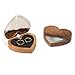 RWA White Heart Shaped Ring Box for Wedding Ceremony - Elegant Handmade Engagement Ring Boxes for Proposal - Unique Wooden Jewelry Display Case - Epoxy and Wood Ring Holder - AMOUR (red)