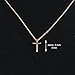 Austin Down to Earth Rose Gold Tiny Cross Necklace, Dainty Cross Necklace, Small, Mini, Layered Pendant (Adj 16-18 inches)