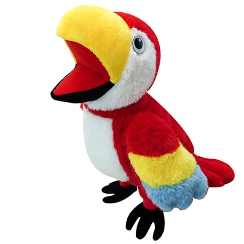 Marionetas de mano marioneta de mano de loro de peluche para espectáculos