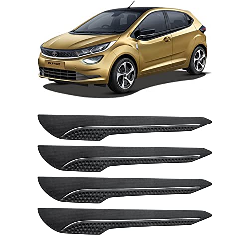 Image of AOSIS-Car Bumper Protector /Bumper Guard for Tata Altroz with Single Chrome Stripe (4-Pcs)