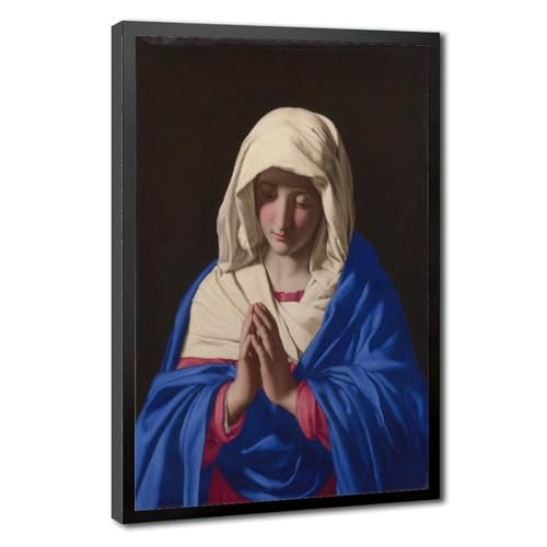 Toile La Vierge Marie en prière Sassoferrato pour déco salon apaisante